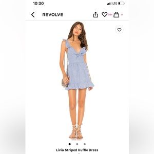 Livia striped ruffle dress